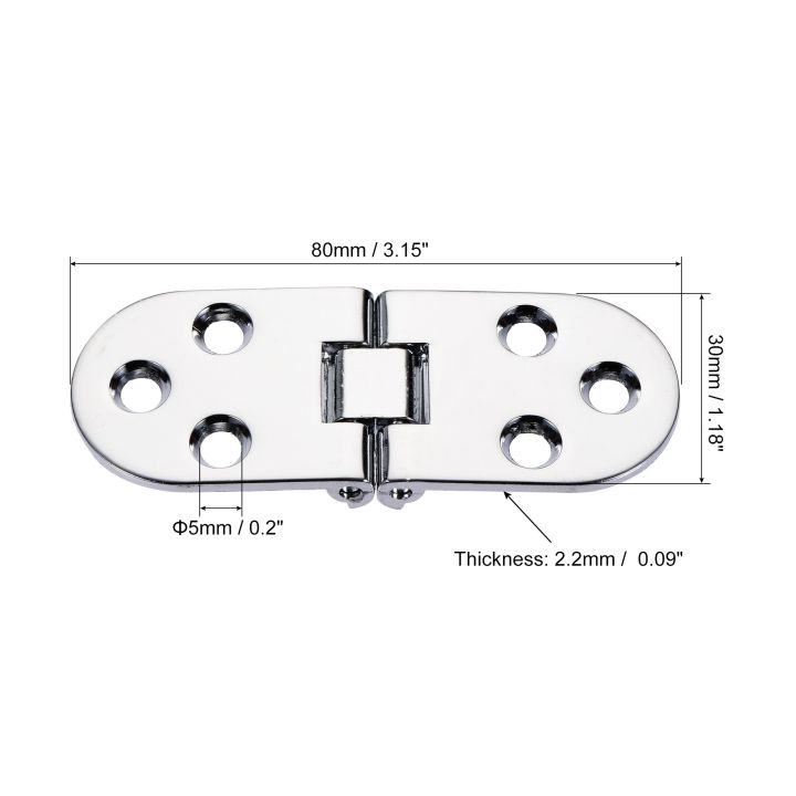 uxcell-3-15x1-18-inch-flip-hinges-180-degree-for-sewing-machine-folding-table-with-screws-zinc-alloy-silver-tone-6-pcs-door-hardware-locks