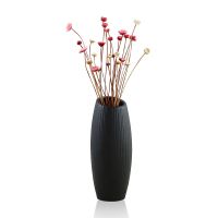 Modern Creative Classic Black Ceramic Vase Retro Vase Container Simple European Handmade Crafts Vase Home Decoration LBS