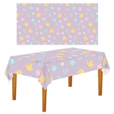 【CW】 Plastic Disposable Tablecloth Rectangle Table Cover Printed for Wedding Birthday