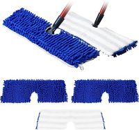 ◘△ Household Flip Mop Replacement Pad Double Acting Microfiber Head Floor Mop Dry/Wet Machine Washable Double-sided Velcro Flat