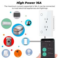 15A Tuya Wifi Smart Socket Us Plug Outlet Timing Smart Life  App Wall Electrical On Off For Google Home Alexa  Genie