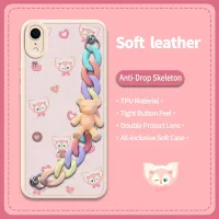 Little Bear Color Chain for girl Phone Case For iphone XR protective case phone case cute Back Cover Raised lens