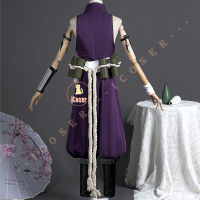 Anime Jigokuraku Yuzuriha Cosplay Costume Wig Kunoichi Outfit Hells Paradise Fox Sumire Purple Uniform Halloween Party Women