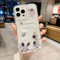 เคสโทรศัพท์ TPU เนื้อนิ่มโปร่งใสใหม่สำหรับ OPPO Reno 10 / Reno 10 Pro/ Reno 10 Pro + 5G 2023เคสกระเป๋าใส่บัตรลายน่ารักอินเทรนด์ Oppo Reno 10 Pro Plus ปลอกซิลิโคนป้องกันเลนส์กล้องสำหรับนักบินอวกาศ