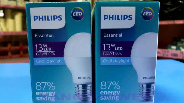 philips-หลอดไฟ-led-essential-bulb-13-วัตต์-13w-ขั้ว-e27-แสงขาว-แพ็ค2ดวงสุดประหยัด-สีคูลเดย์ไลท์-cool-daylight-หลอดไฟ-led-ไฟ-led-light-ไฟled-ไฟแต่งห้อง-ไฟตกแต่งห้อง