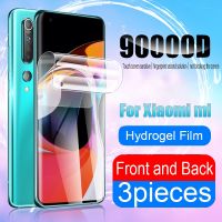 [Phone case]   Xiaomi ปกป้องหน้าจอสำหรับ Poco M3 X3 F1 NFC F2 Pro A3 Mi Note 10 Pro A2 A1 8 9T 10T Lite Mix 3 Hydrogel ด้านหน้าฟิล์มด้านหลัง