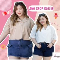 ?JuBuJuBu?Lana Crop เสื้อคลุมครอป Blazer# 524 เสื้อสูทสาวอวบสไตล์เกาหลี เสื้อทำงาน ไซส์ใหญ่  เสื้อสูทแฟชั่นสาวอวบ