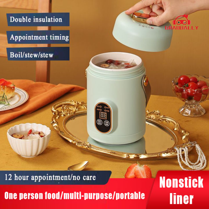 Dezin Electric Hot Pot, Rapid Noodles Cooker, Stainless Steel Mini Pot Perfect for Ramen, Egg, Pasta, Dumplings, Soup, Porridge, Oatmeal Wit