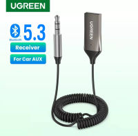 UGREEN รุ่น 70601, 60300 Wireless Bluetooth Receiver 5.1 &amp; 5.3 USB สำหรับฟังเพลงบนรถยนต์ AUX หัวแจ๊คขนาด 3.5mm