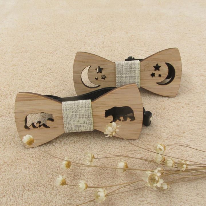 children-kids-boys-bow-tie-bamboo-wooden-ties-for-wedding-pre-party-tied-clip-child-neck-bow-ties