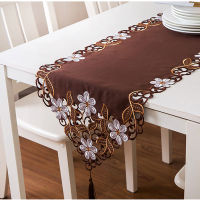 hang qiao shopEmbroidery Flower Tablecloth Table Runner Home Kitchen Dining Room Decoration