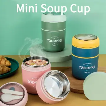 710ML Stainless Steel Bento Box Vacuum Drinking Soup Cup With Spoon Thermal  Jar Insulated Soup Thermos Food Containers Lunch Box