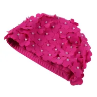 Swim Pool Swimming Cap Hat Free Size For Women Petals Bathing Cap Swimwear WomenTH