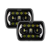 【สำหรับCar】【ledสำหรับMotorcycle】AUXBEAM 2PCS 7X6 7X5นิ้วไฟหน้ารถมอเตอร์ไซค์แบบLED Halo DRLสำหรับรถจี๊ปWrangler YJ 1986-1995สำหรับเชโรกีXJ 1984-2001 Off-Roadยานพาหนะ