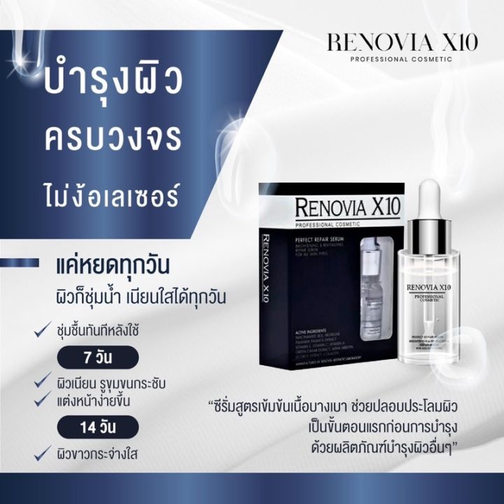 ตรงปก-จบปัญหาผิวหน้า-ของแท้-renovia-x10-เซรั่มแก้ปันหาผิว-ฺั-by-18-อีกครั้ง