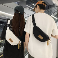 Trendy Brand Chest Bag Men Small Mobile Phone Crossbody Bag Single-Shoulder Bag Japanese Casual All-Match Shoulder Bag Exercise Running Belt Bag Women