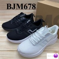 Baoji BJM 678 รองเท้าผ้าใบชาย (41-45) สีดำ/ดำขาว/ขาว