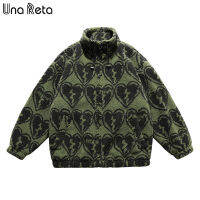 Una Reta M-XXL ฤดูหนาวผู้ชายเสื้อใหม่ Casual Lamb Wool Parka Coat Streetwear หลวมผู้ชายเสื้อผ้า Grain Fleece เสื้อแจ็คเก็ตผู้ชาย