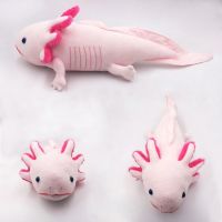 R-r หมอนตุ๊กตาฟิกเกอร์ Axolotl Mascot สีชมพู สําหรับตกแต่งโต๊ะ