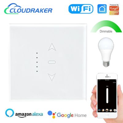 ☽ Wifi Smart Dimmer Light Switch LED Brightness Adjustment Control Wall Touch Switch Tuya Smart Life Voice for Alexa Google Siri