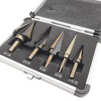 （QIQI tool） 5ชิ้น Steeldrill BitTitanium เคลือบตรง GrooveCone Drills Bits ชุดเครื่องมือสำหรับเจาะไม้