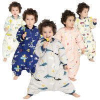 Toddler Winter Sleeping Bags Infant Warm Cotton Pajamas Little Kids Cartoon Bedtime Playsuits Baby Split Leg Sleepsack