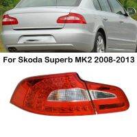 ไฟท้ายรถด้านหลังรถด้านซ้ายขวาแบบ LED ไฟท้ายโคมไฟแสงหยุดไฟเบรคท้ายสำหรับ Skoda MK2 2008 2009 2010 2011 2012 2013