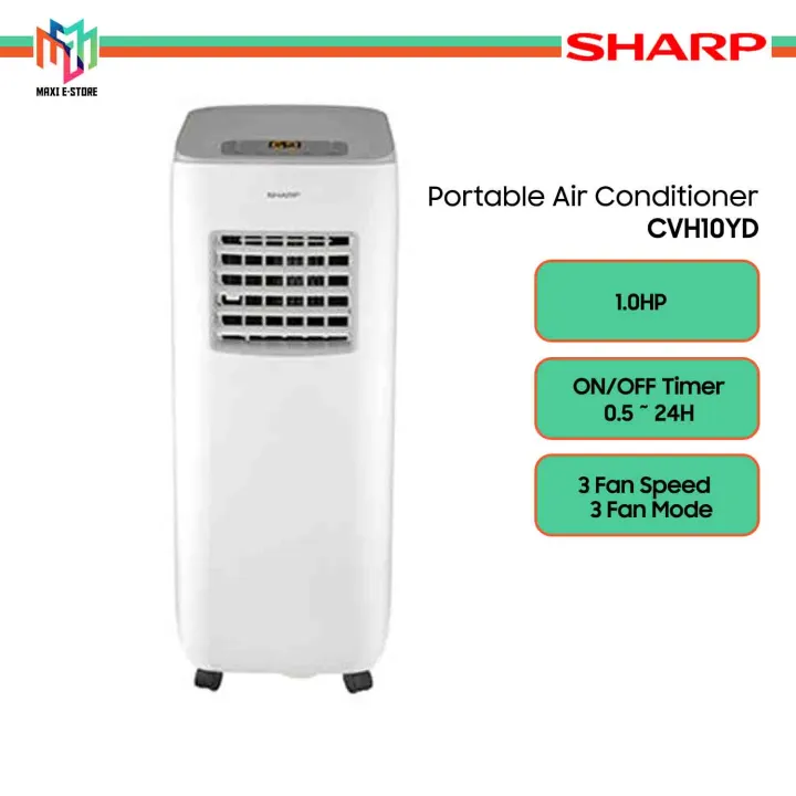 Sharp CVH10YD 1.0HP Portable Air Conditioner 3 Speeds / 3 Modes | Lazada