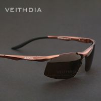 VEITHDIA แว่นตากันแดดอลูมิเนียมผู้ชายเลนส์ UV400โพลาไรซ์สี่เหลี่ยมผืนผ้าไร้ขอบขับรถตกปลาแว่นตาเล่นกีฬาแว่นตากันแดดสำหรับ6535ผู้ชาย