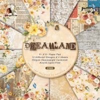 【Green leaf brown forest】 DIY Dreamland สมุดกระดาษแพ็ค24แผ่นงานฝีมือกระดาษหัตถกรรมแผ่นพื้นหลัง