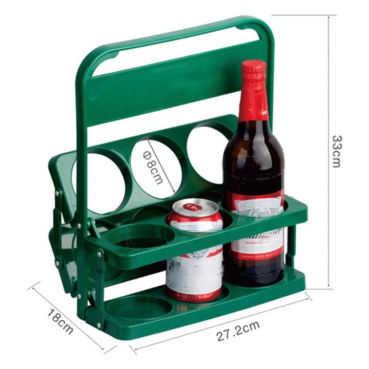 2x-6-holes-foldable-bottle-carrier-portable-bbq-party-beer-jar-holders-basket-for-kitchen-storage-and-organisation