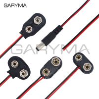 5pcs 15cm I/T Type 9V Battery Snap Connector Clip with Lead Wires Holder DC Battery Power Cable Plug Clip Barrel Jack Connector