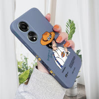 เคสโทรศัพท์สำหรับ OPPO A78เคสโทรศัพท์ดีไซน์อนิเมะดีไซน์ใหม่4G คลุมทั้งหมดปลอกซิลิโคนของเหลวรูปแบบขอบสี่เหลี่ยมเคสป้องกันทนแรงกระแทกกล้อง