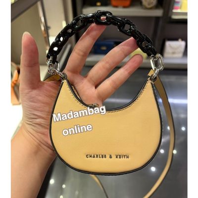 Charles Keith Koi Chain Handle Mini Bag กระเป๋าสะพายใบเล็ก สีเบจ