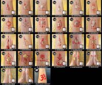 สติ๊กเกอร์ยันต์ Tattoo แทททู + แผ่นทองมงคล ชุด 27 แผ่น