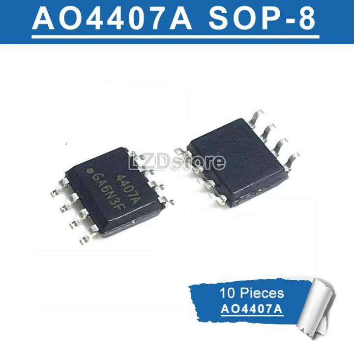 10ชิ้น AO4407 SOP-8 4407 AO4407A 4407A SOP8 MOSFET