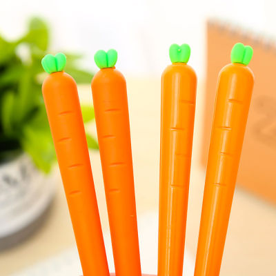 36Pcset Creative Funny Carrot Cute Pens Vegetable Kawaii School Gel Pen Thing Black Blue Ink Roller Ball Point Stationery Store