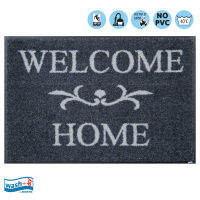 พรมแต่งบ้าน พรมปูพื้น พร้อมคุณสมบัติกันลื่น ENTER+EXIT-Welcome Home anthrazit ยี่ห้อ Wash+Dry/ size: 50x75 cm