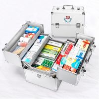 [COD] [Factory direct sales] Large double-open medicine box large-capacity family multi-layer wholesale drop shipping