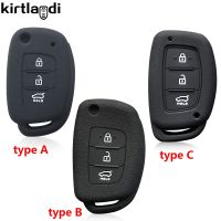 Kirtlandi Silicone Car Keychain Holder Key Case Cover For Hyundai Solaris I10 I20 Ix25 Elantra Car Key Essories Protective