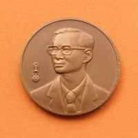เหรียญรัชกาลที่ 9 ที่ระลึกปีผู้สูงอายุสากล โดยสภาผู้สูงอายุแห่งประเทศไทย (ส.ส.ท.) พ.ศ.2542 เนื้อทองแดง ขนาด 3 ซม (เหรียญสะสม, เหรียญที่ระลึก