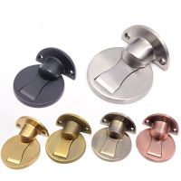 304 Stainless Steel Door Stops Magnetic suction Hidden Catch Floor buffer Mute Door Holders decorative Furniture Hardware Door Hardware Locks