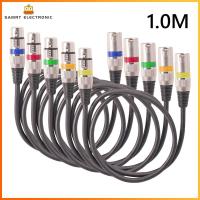 5ชิ้น3ขาสายเคเบิล XLR ป้องกันการรบกวนสำหรับห้องอัดเสียงมิกเซอร์ไมโครโฟน