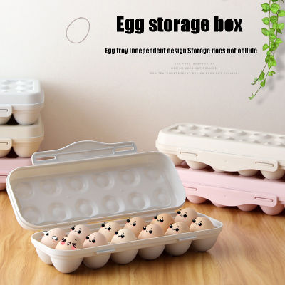 Kitchen Refrigerator Fresh-keeping Box Storage Box With Compartments Household Storage Box Divided Egg Tray Egg Grid With Lid