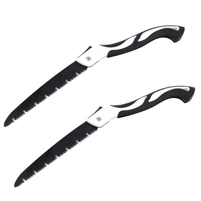 2X 24.8 Inch Folding Saw Pruning Saw for Single-Hand Use Curved Blade Hand Saw Cuts Branches Up To 11.8Inch Diameter
