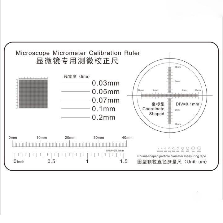 Microscope micrometer correction ruler Optical microscope correction