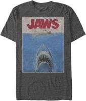 Fifth Sun Mens Retro Jaws Poster T-Shirt