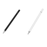 2x Stylus Pen Contact Screen Drawing Pen for Android IOS iPad iPhone Samsung Huawei Tablet Lenovo Xiaomi White &amp; Black