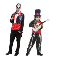 ? Popular Clothing Theme Store~ Mexican Boy Halloween Costume Cos Skeleton Parent-Child Kindergarten Stage Costume Company Annual Meeting