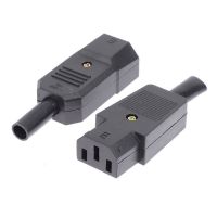 3Pcs Electrical C13 C14 10A 250V. 3 Pin Power Connector AC Power Connector Male Female AC Plug Socket For Rewirable Electrical Connectors